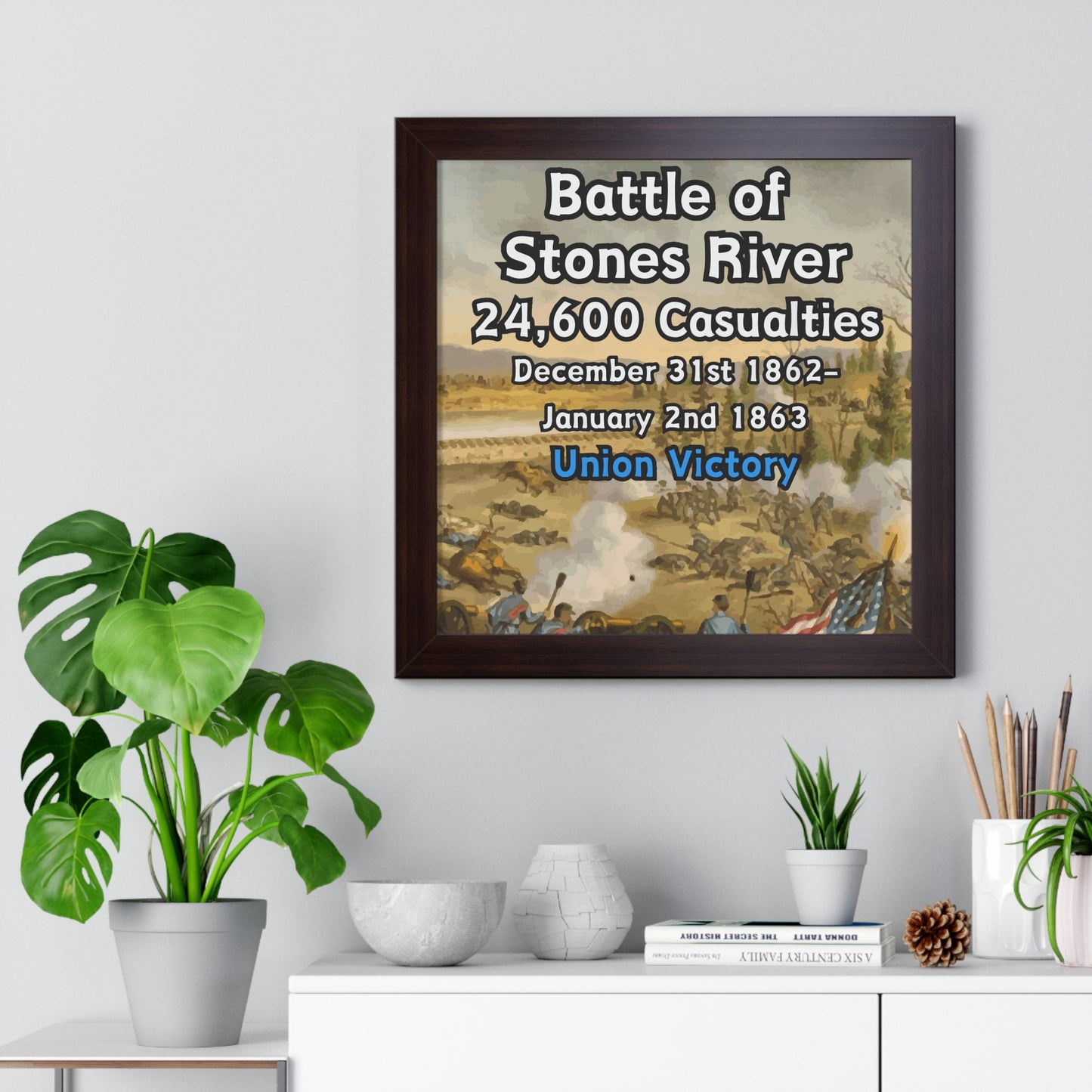 Historical Battle of Stones River Framed Poster