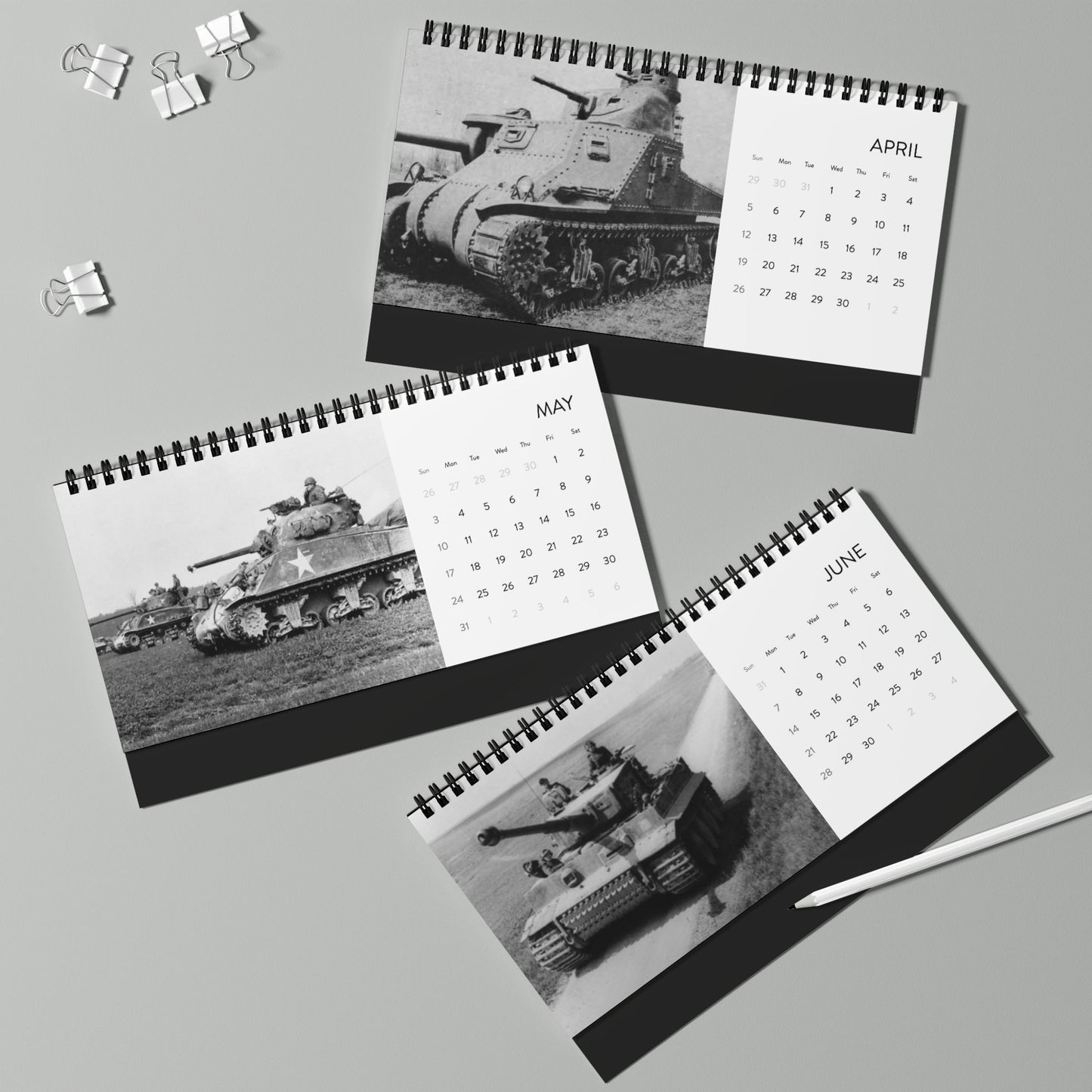 Tanks Throughout History 2026 Desktop Calendar