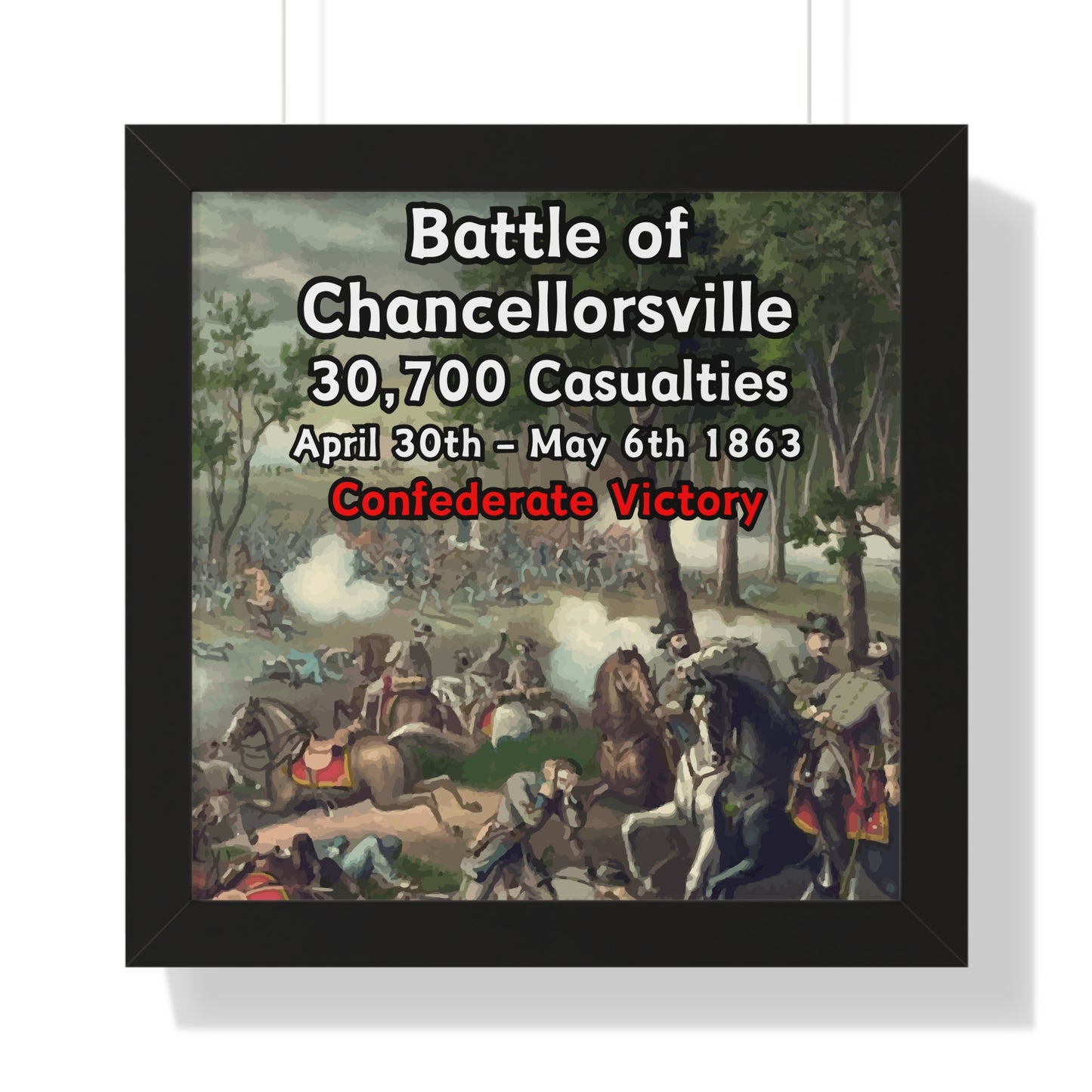 Gerahmtes Poster Historische Schlacht von Chancellorsville