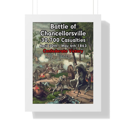 Gerahmtes Poster Historische Schlacht von Chancellorsville