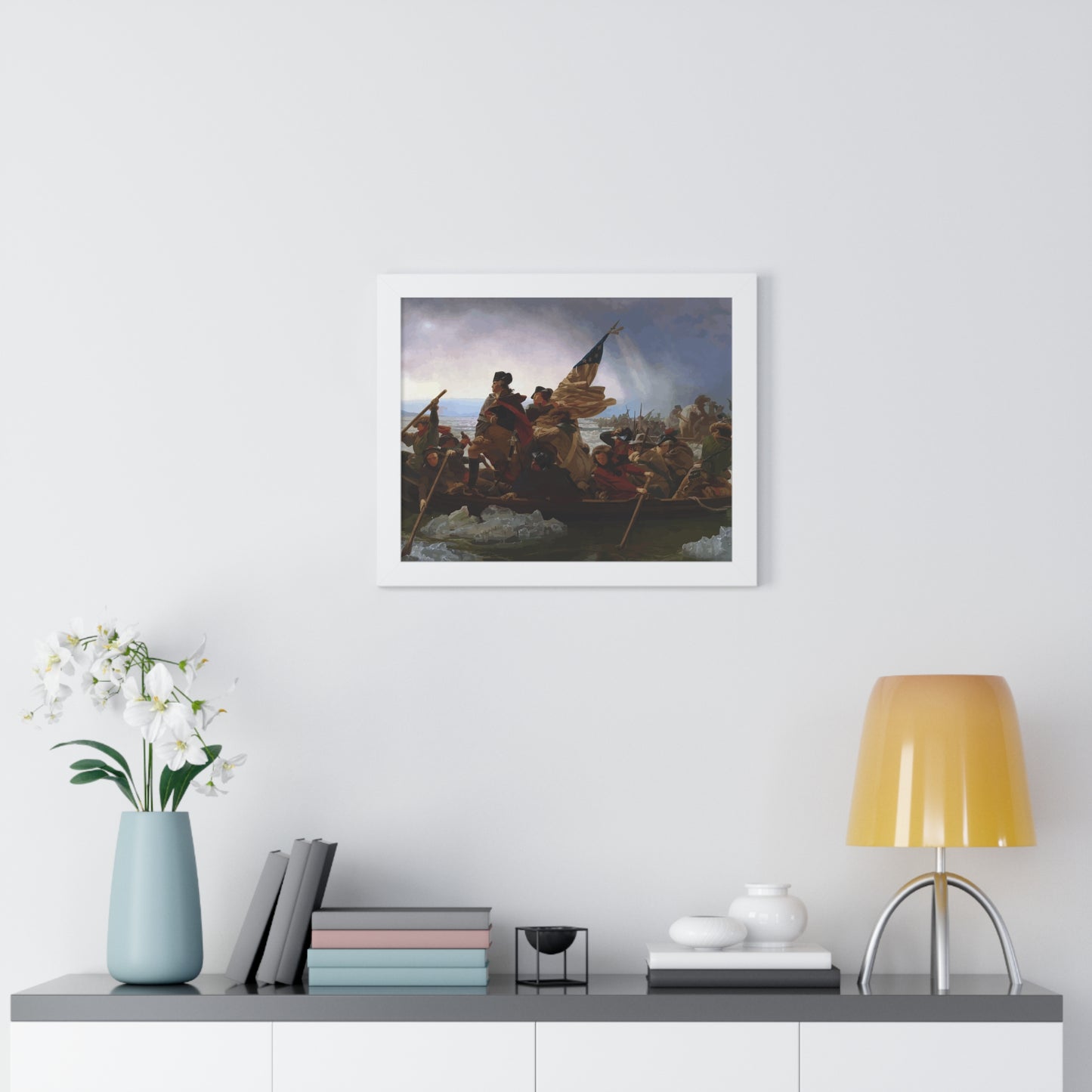 George Washington Crossing the Delaware Framed Painting Poster