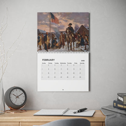 Revolutionary War 2026 Calendar (Grid Style)