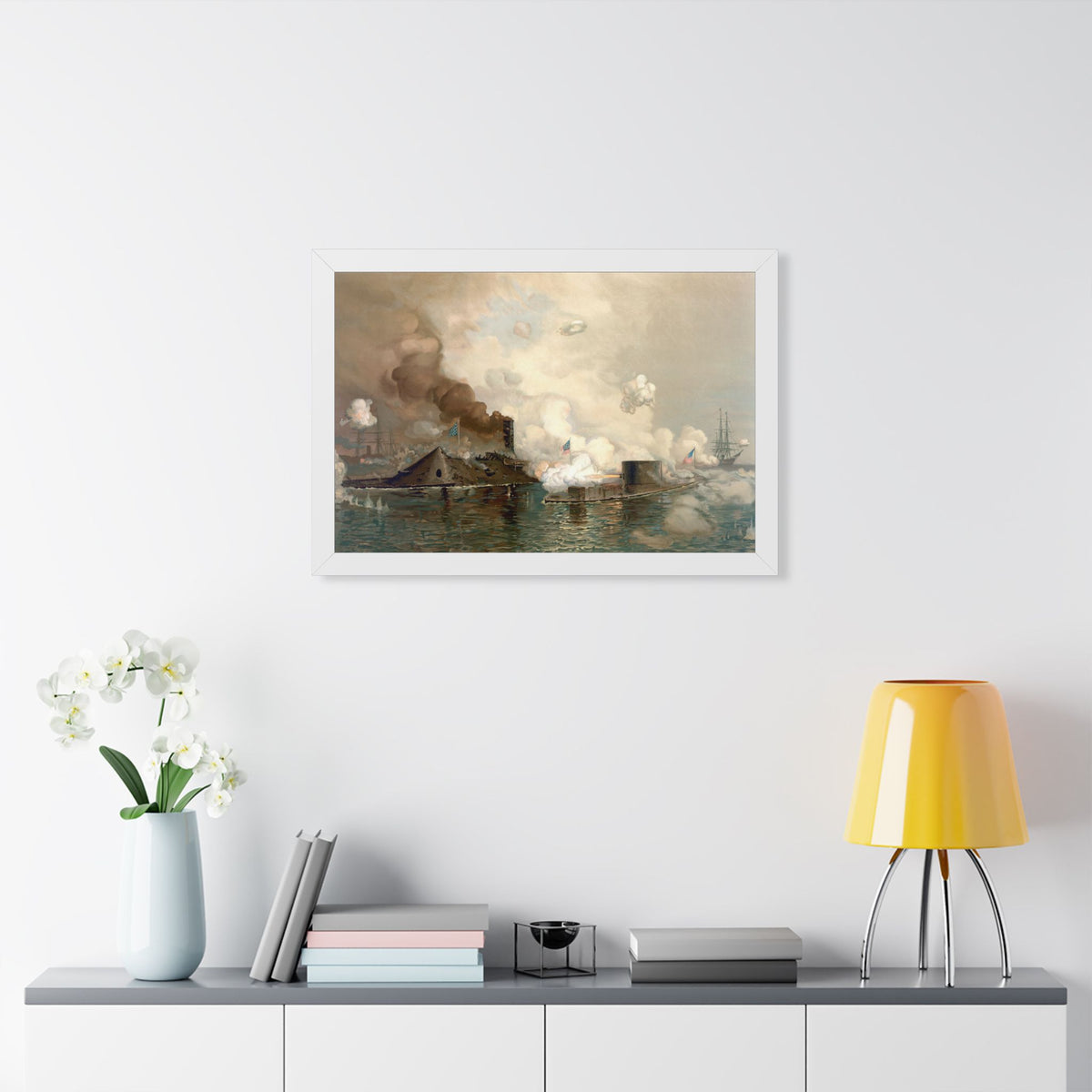 Monitor and Merrimac Framed Print | Julian O. Davidson, 1886