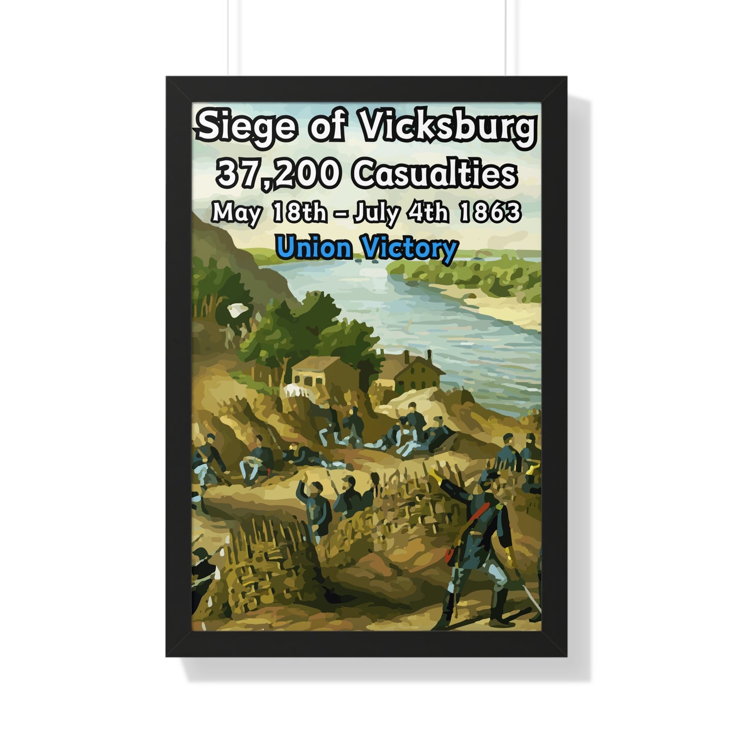 Gerahmtes Poster Historische Belagerung von Vicksburg