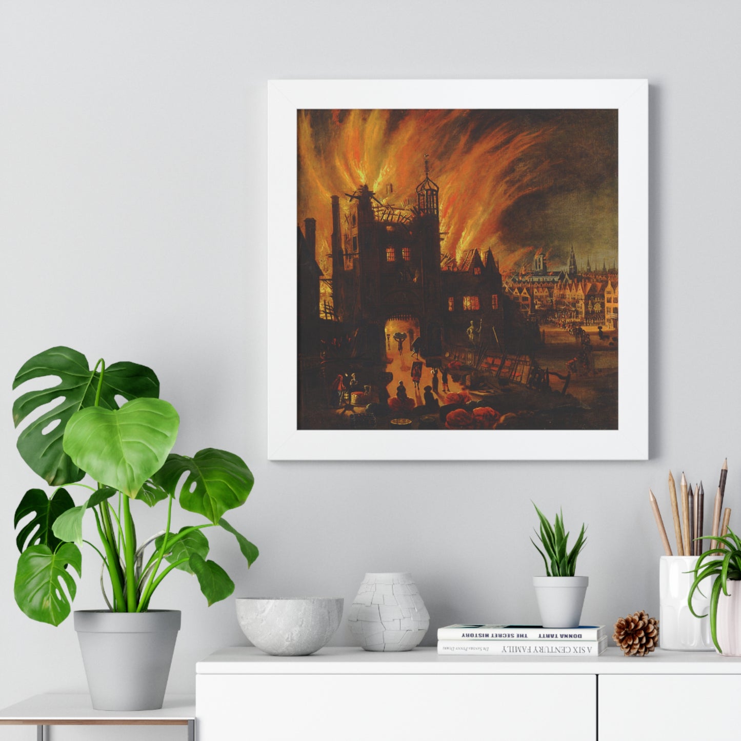 The Great London Fire Painting Poster