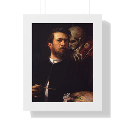 Self-Portrait with Death Playing the Fiddle Painting Poster