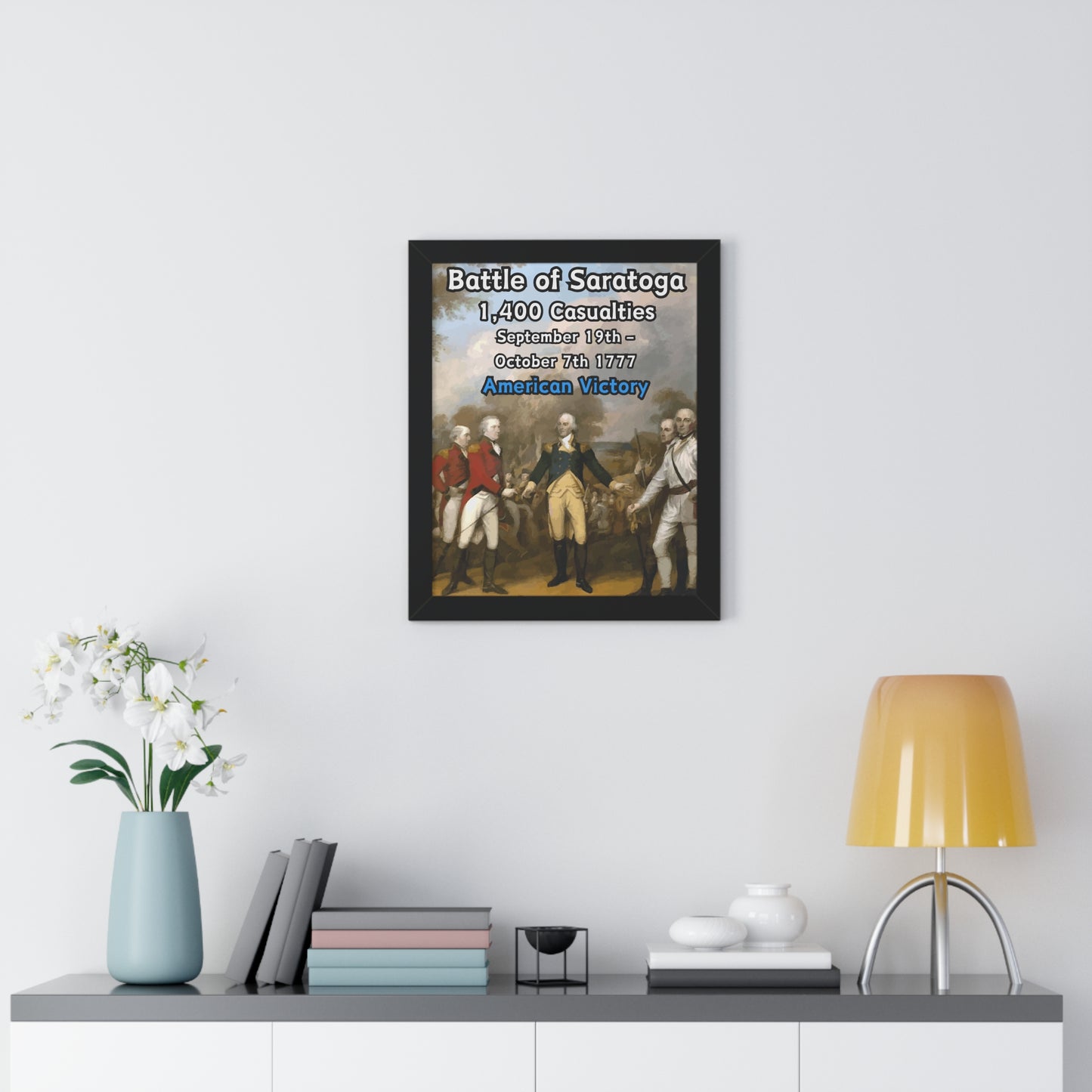 Historical Battle of Saratoga Framed Poster