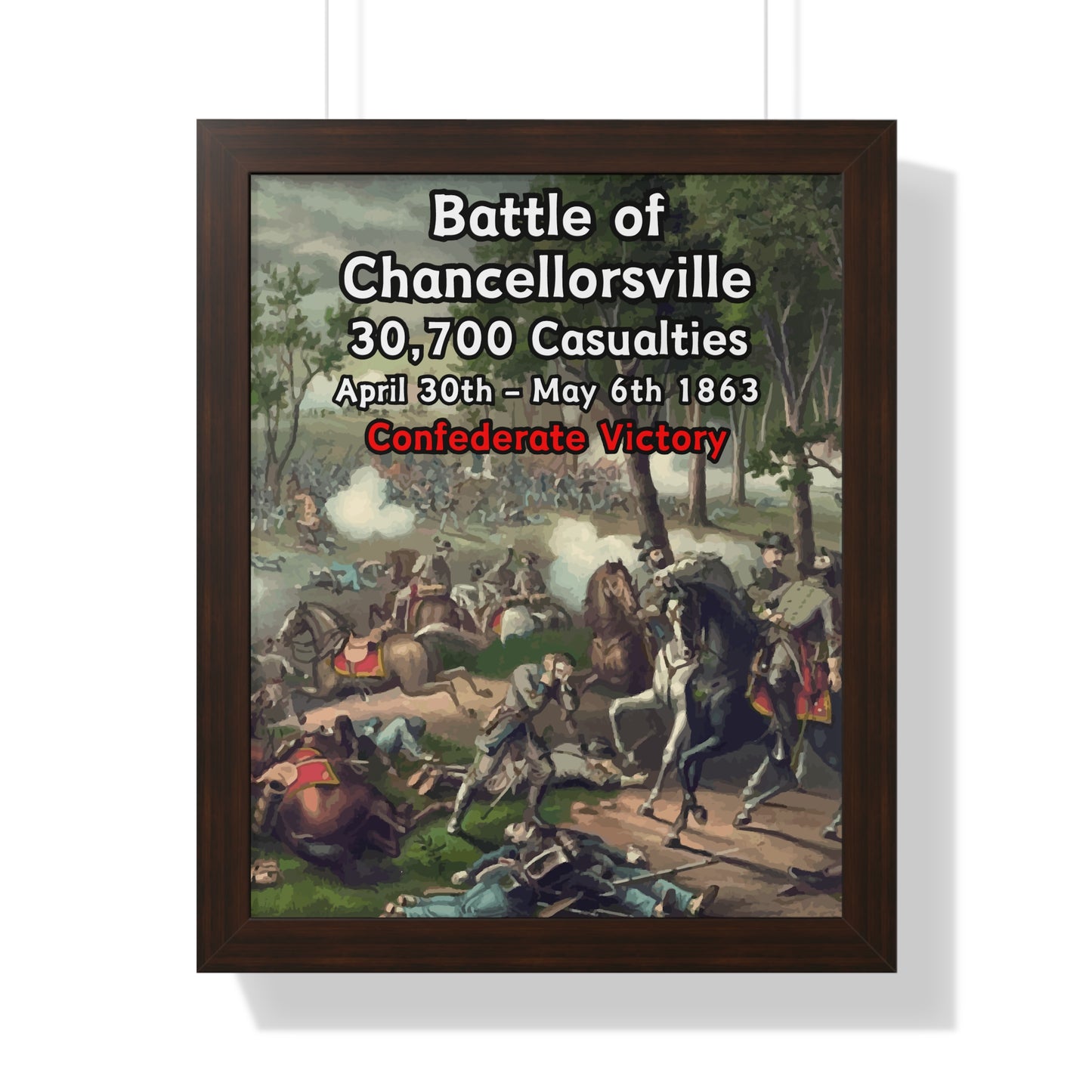 Gerahmtes Poster Historische Schlacht von Chancellorsville