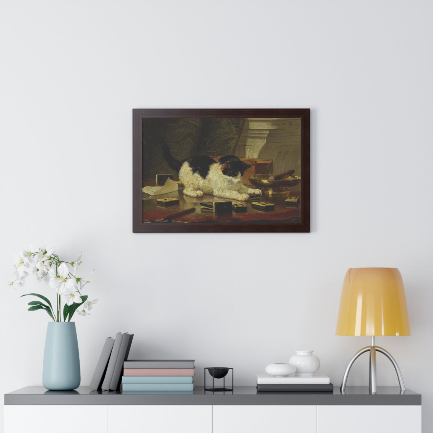 Kitten's Game Framed Painting Poster