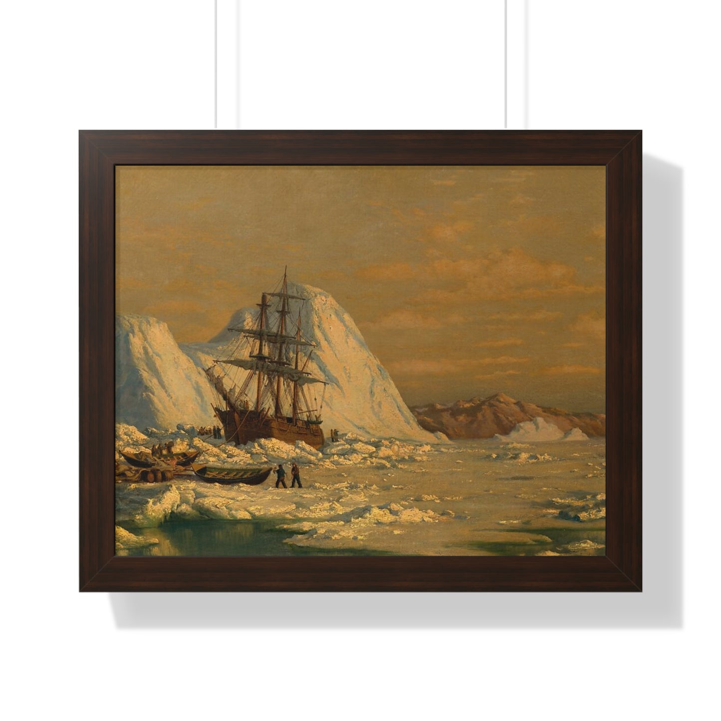 Historical An Incident of Whaling Framed Painting Poster