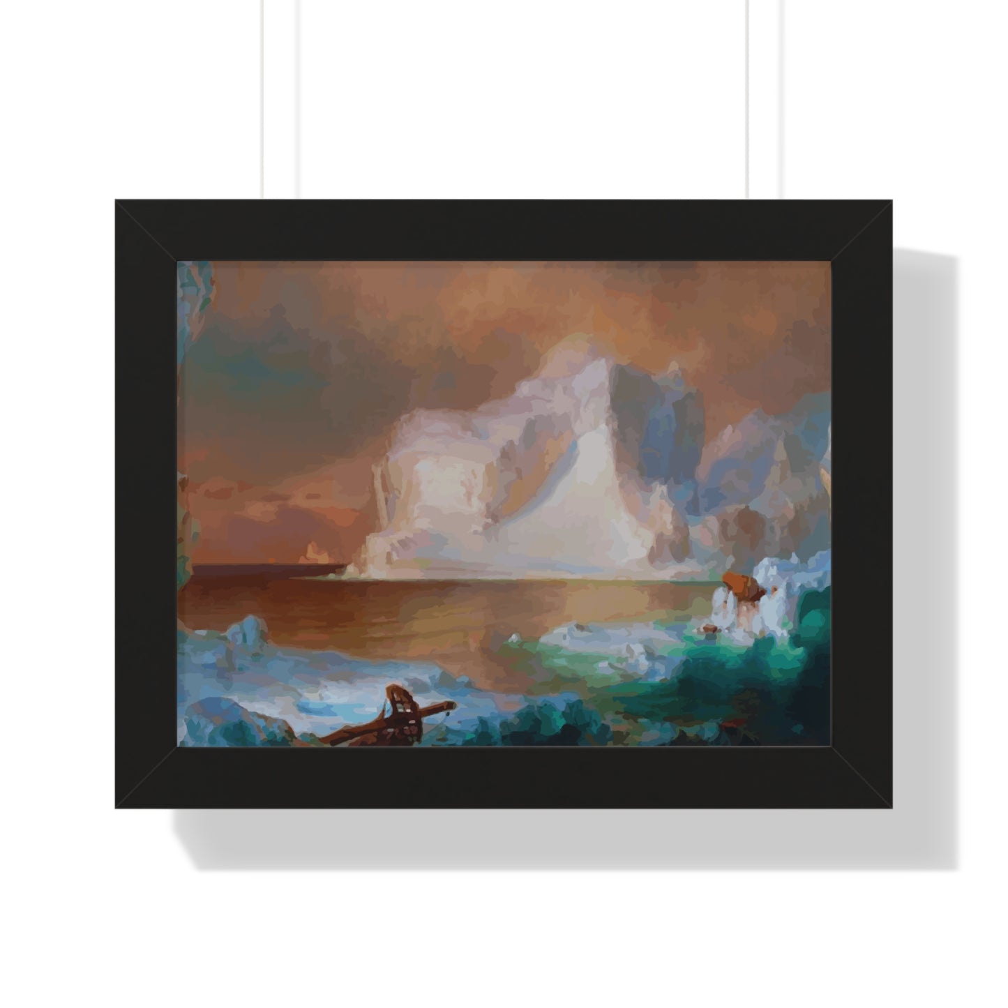 The Icebergs Framed Painting Poster