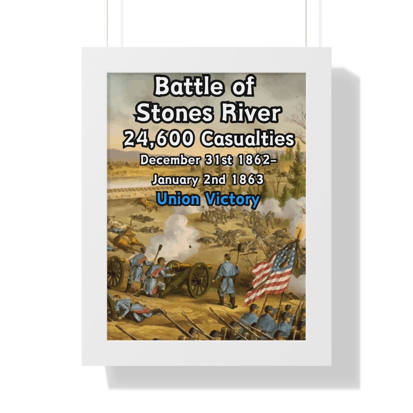 Historical Battle of Stones River Framed Poster