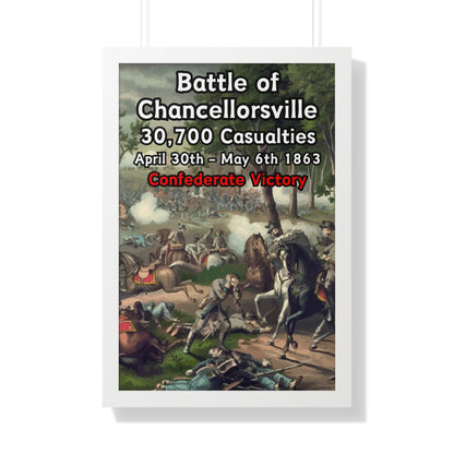 Gerahmtes Poster Historische Schlacht von Chancellorsville