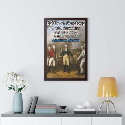 Historical Battle of Saratoga Framed Poster