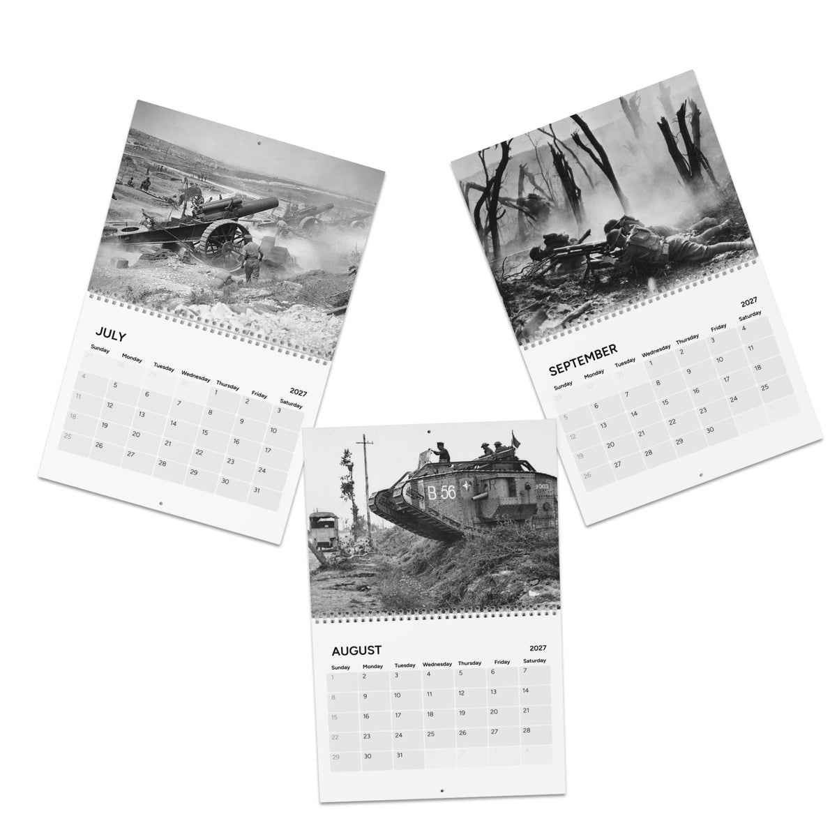 Historical Military Photo Wall Calendar 2027 — WWI Vintage Aviation & Officers