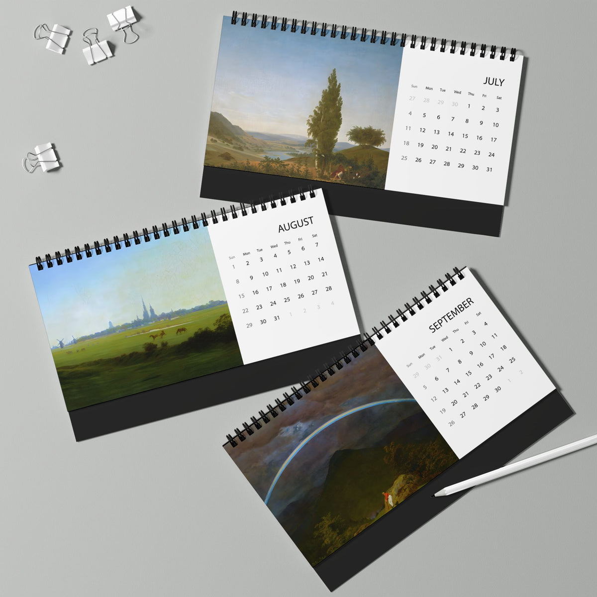 Caspar David Friedrich 2027 Desktop Calendar