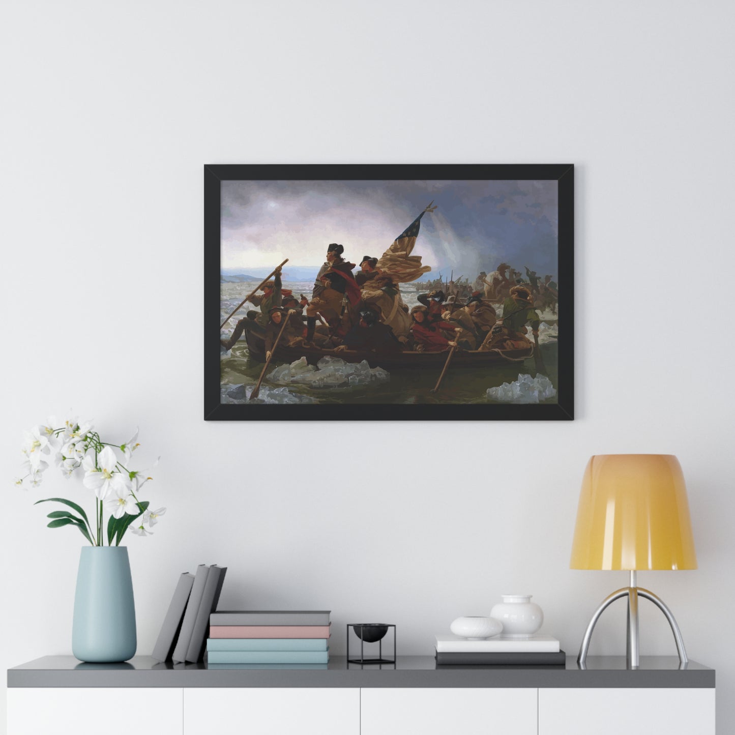 George Washington Crossing the Delaware Framed Painting Poster