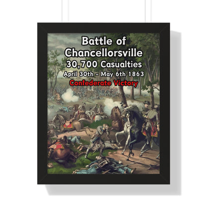 Gerahmtes Poster Historische Schlacht von Chancellorsville