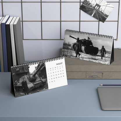 Vintage 2027 World War 2 Tank Desktop Calendar