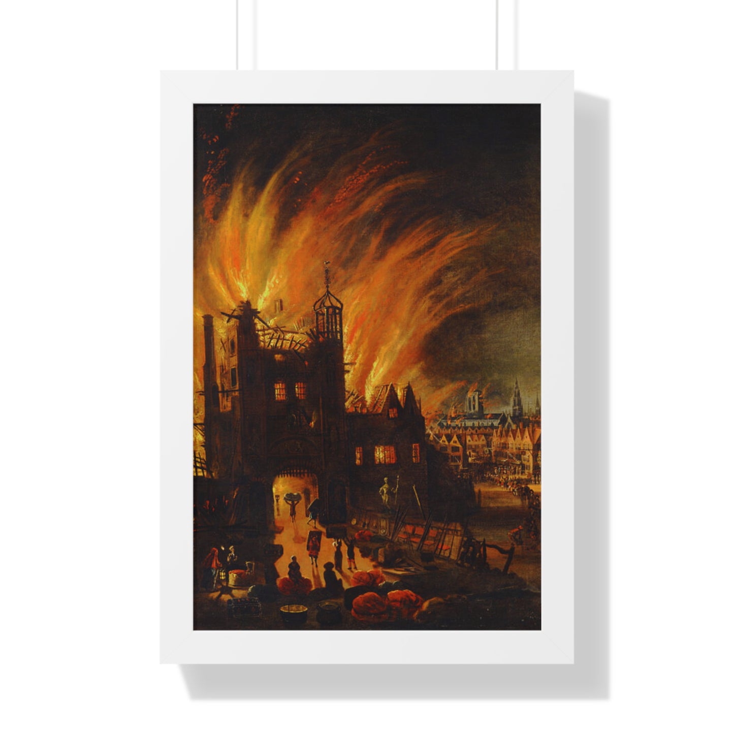 The Great London Fire Painting Poster