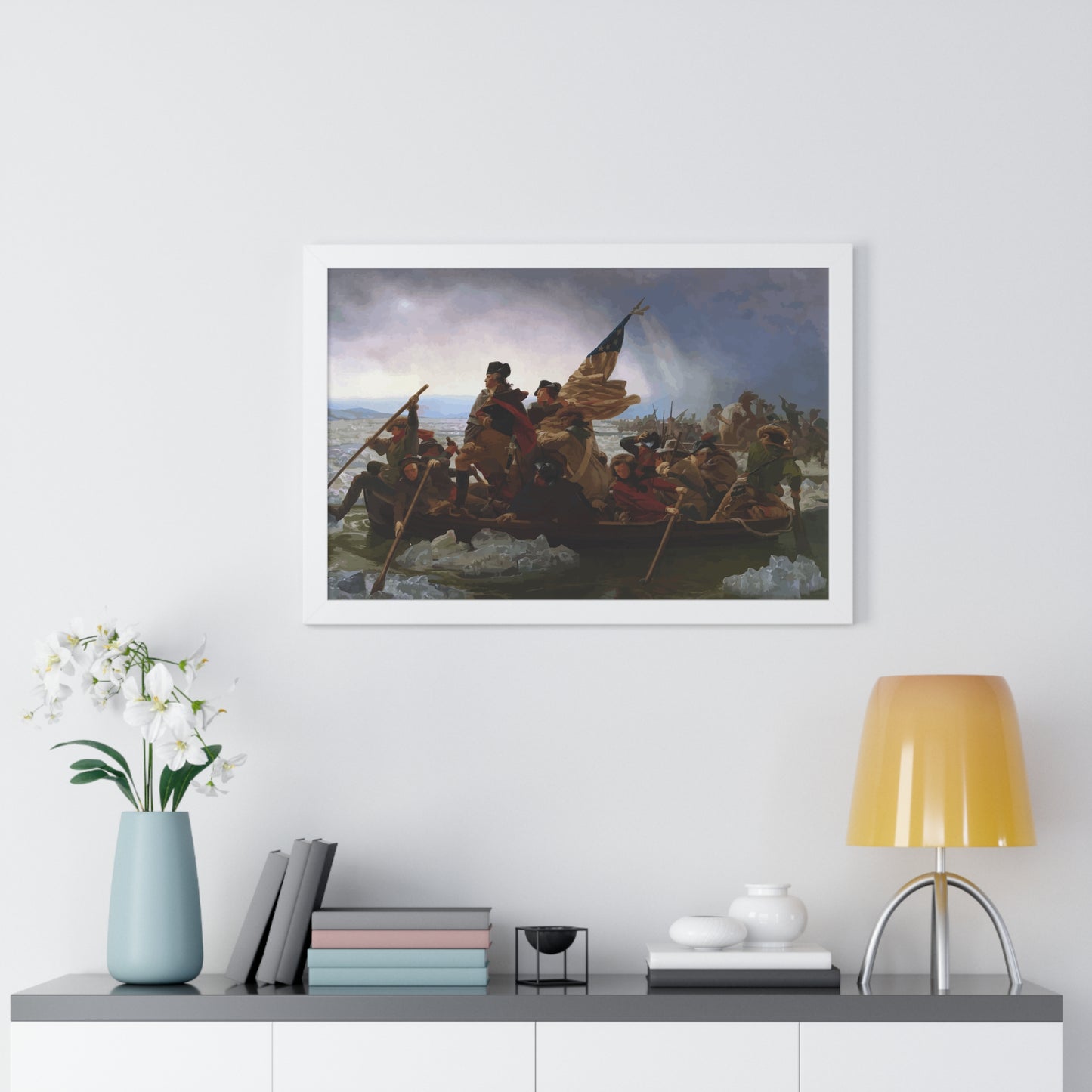 George Washington Crossing the Delaware Framed Painting Poster