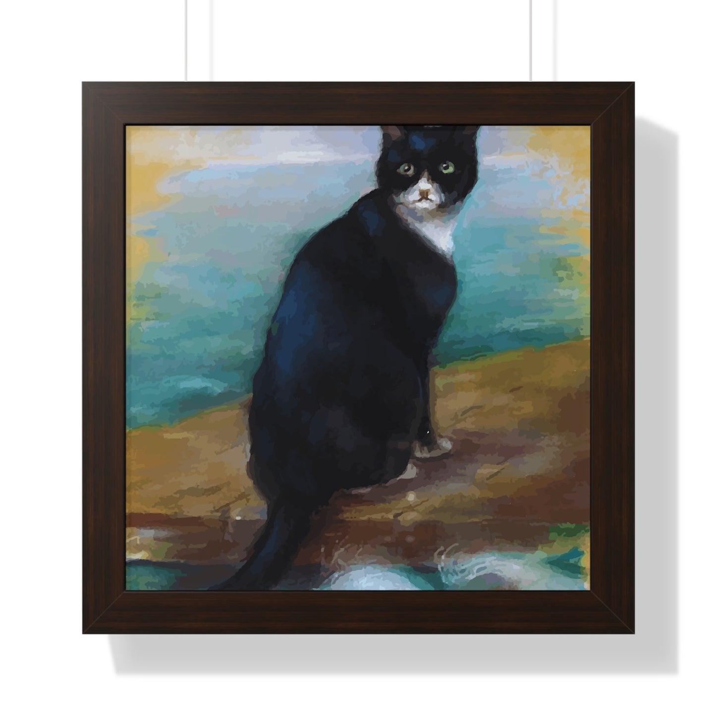 Bismarck Oskar Cat Framed Painting Poster