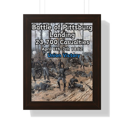 Gerahmtes Poster Historische Schlacht von Pittsburg Landing