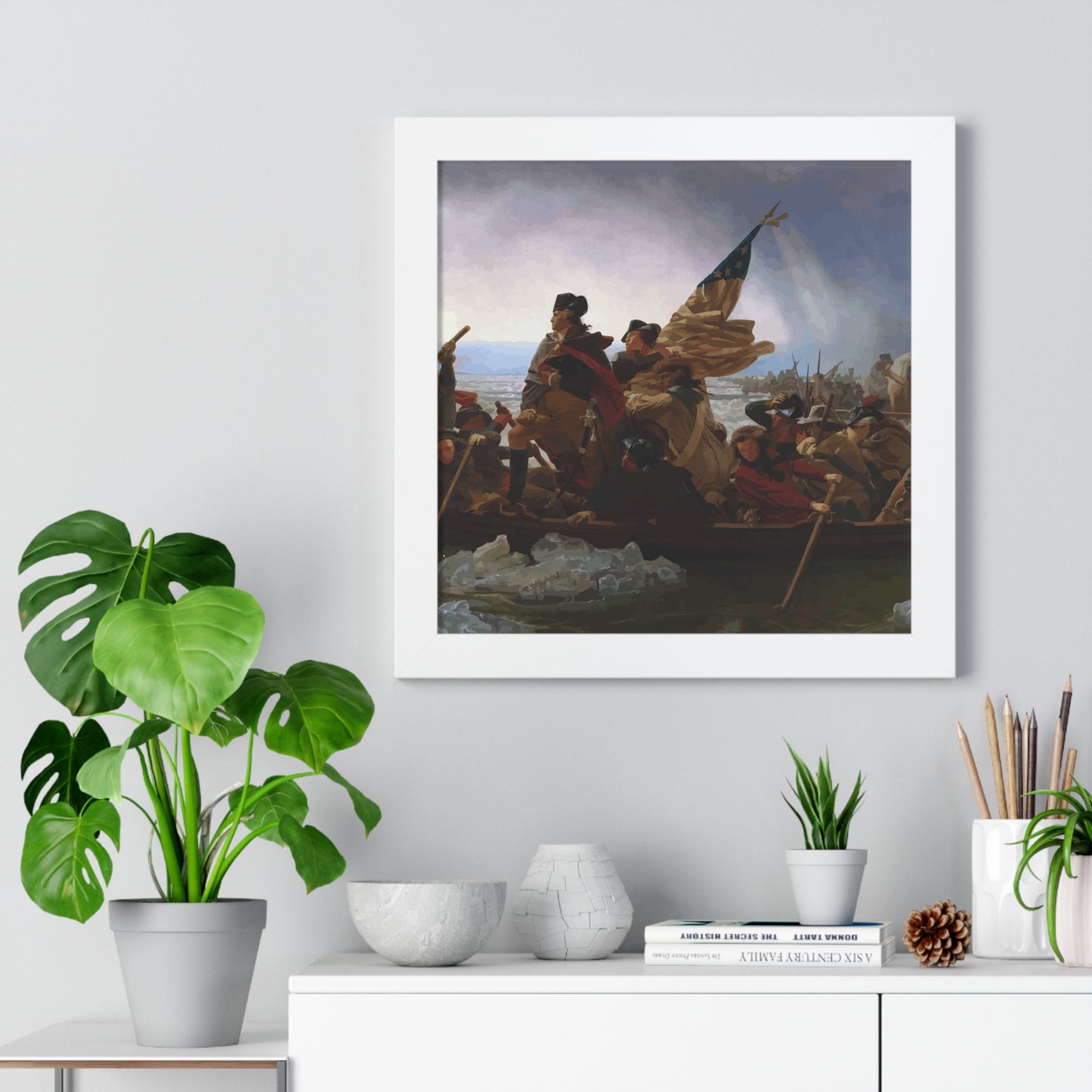 George Washington Crossing the Delaware Framed Painting Poster