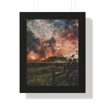 Historical Civil War Sunset Framed Poster