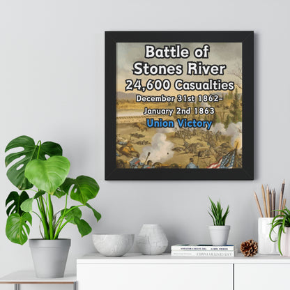 Historical Battle of Stones River Framed Poster