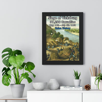 Gerahmtes Poster Historische Belagerung von Vicksburg