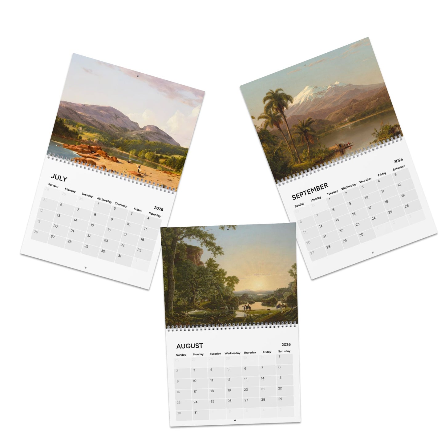 Frederic Edwin Church 2026 (Grid Style) Calendar