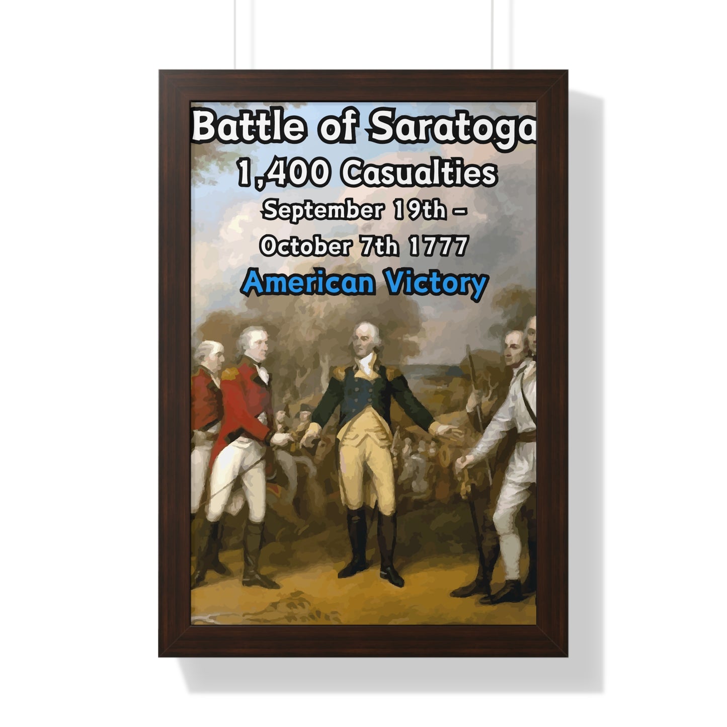 Historical Battle of Saratoga Framed Poster