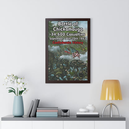 Gerahmtes Poster Historische Schlacht von Chickamauga