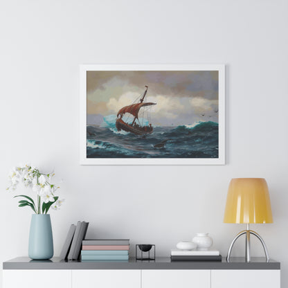 Summer in the Greenland Coast Framed Painting Poster