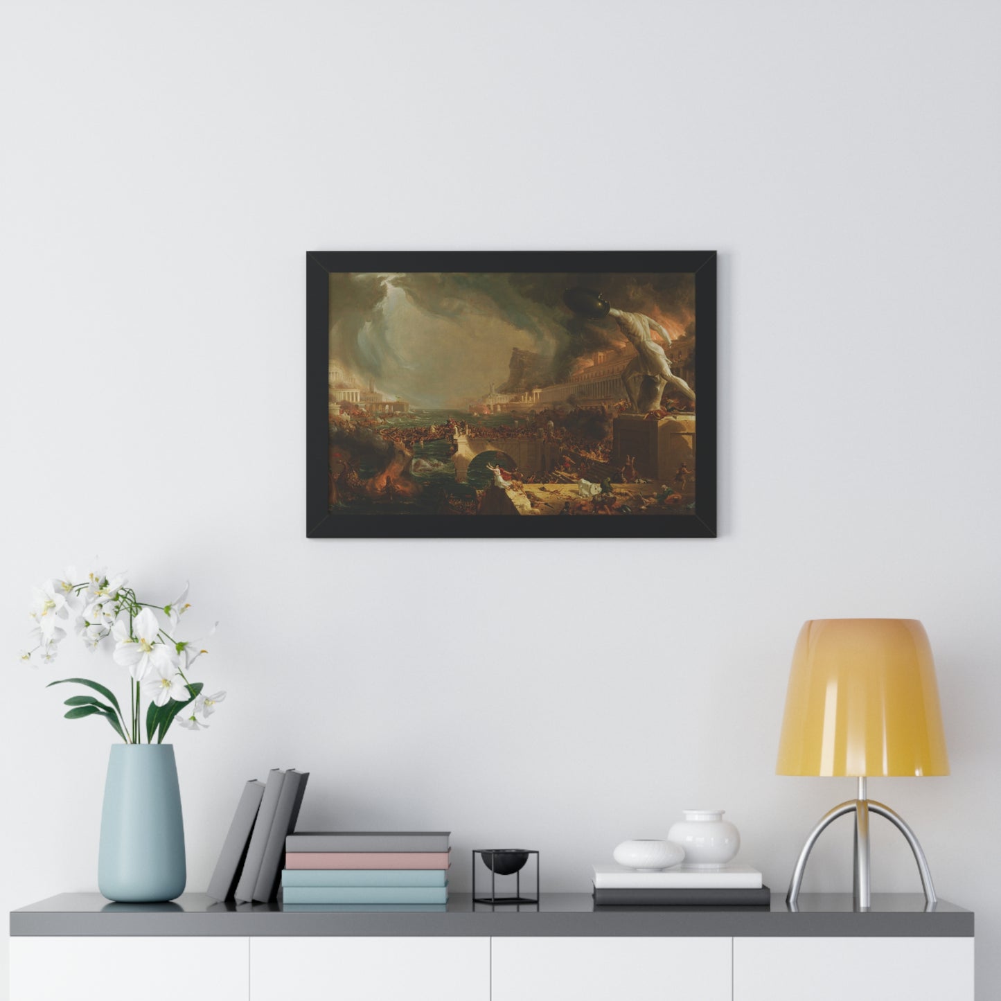 Destruction from The Course of Empire Framed Painting Poster