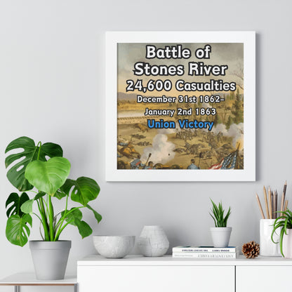 Historical Battle of Stones River Framed Poster