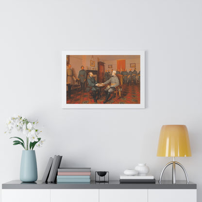 Robert E. Lee's Surrender at Appomattox Framed Painting Poster