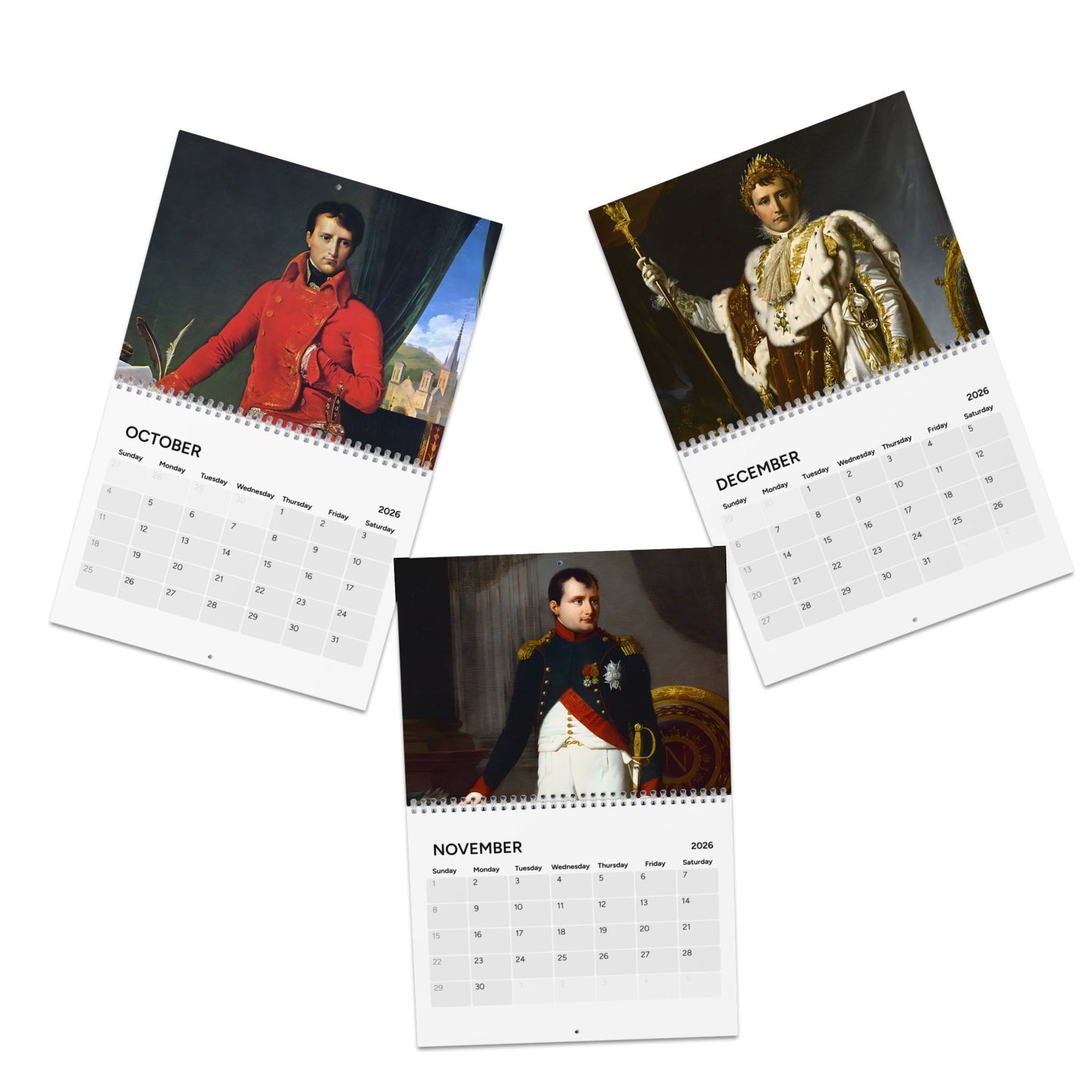 Napoleon Portrait 2026 (Grid Style) Calendar