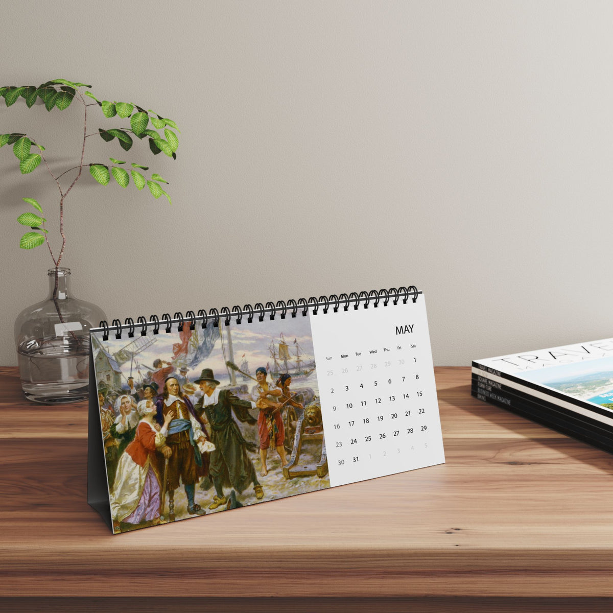 Colonial America 2027 Desktop Calendar
