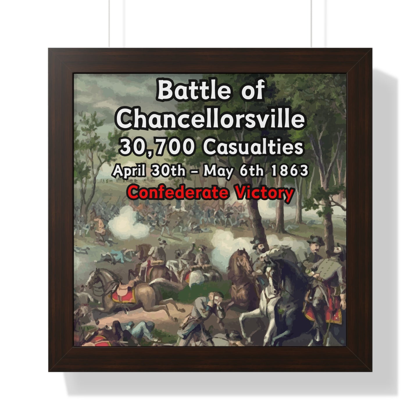 Gerahmtes Poster Historische Schlacht von Chancellorsville