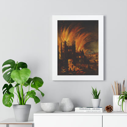 The Great London Fire Painting Poster