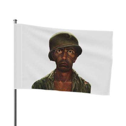 Thousand Yard Stare Soldier Flag