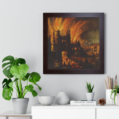 The Great London Fire Painting Poster