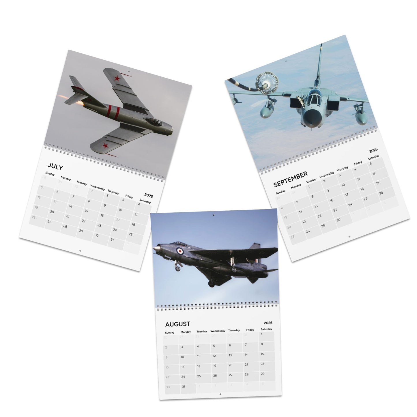 Aircraft Throughout History (Grid Style) 2026 Calendar
