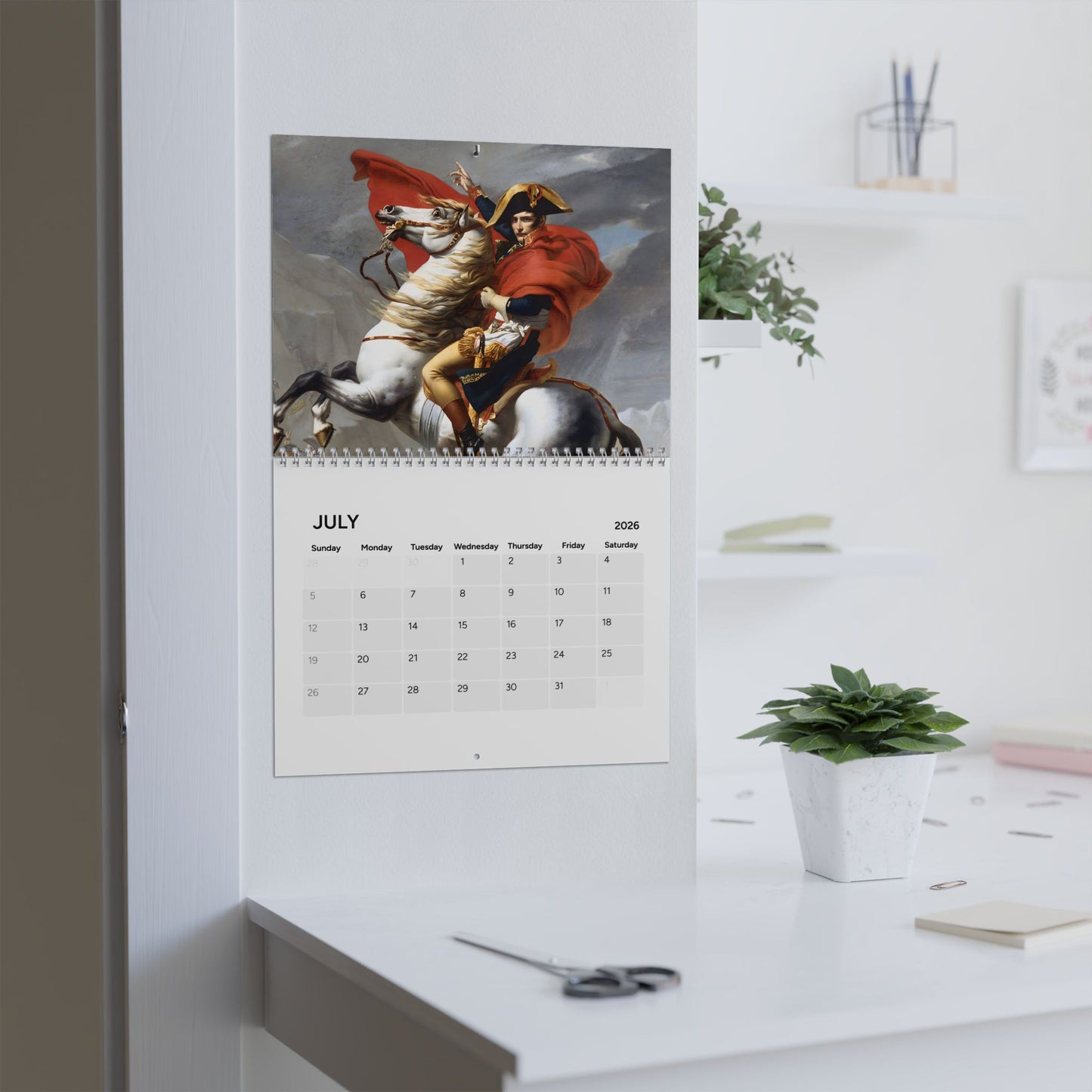 Napoleon Portrait 2026 (Grid Style) Calendar