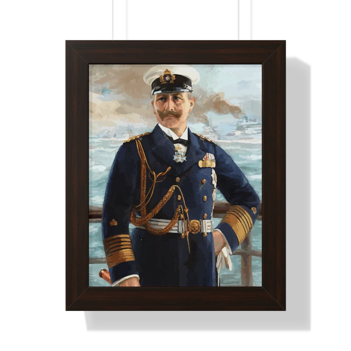 Kaiser Wilhelm II as Grand Admiral Framed Painting Poster