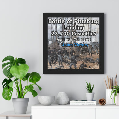 Gerahmtes Poster Historische Schlacht von Pittsburg Landing