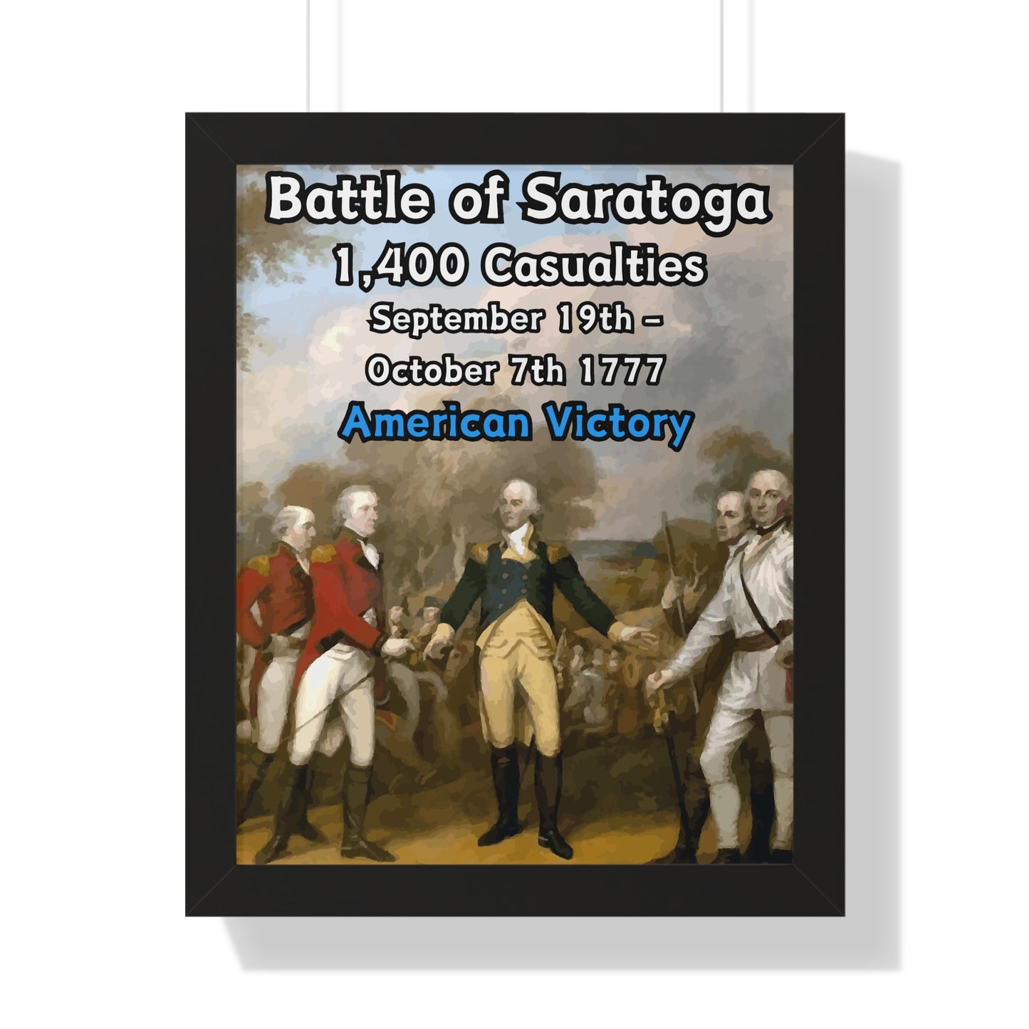 Historical Battle of Saratoga Framed Poster