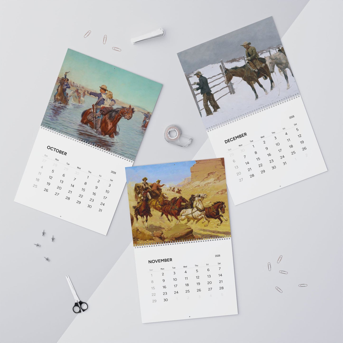 American Western Painting 2026 Calendar
